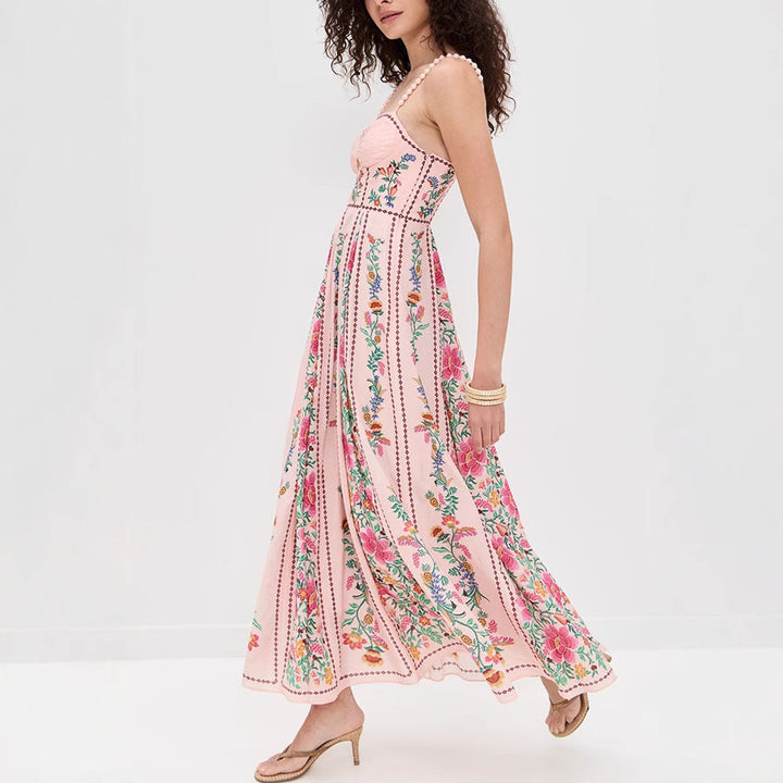 IDONNA™ – Classy Sleeveless Summer Floral Cami Maxi Dress