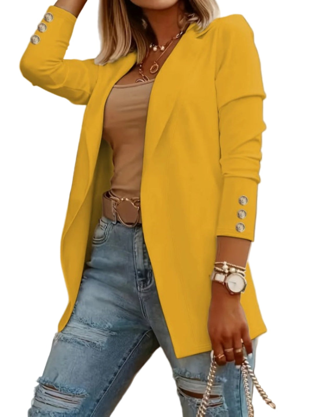 ODIN™ - Casual Long Sleeve Open Front Blazer