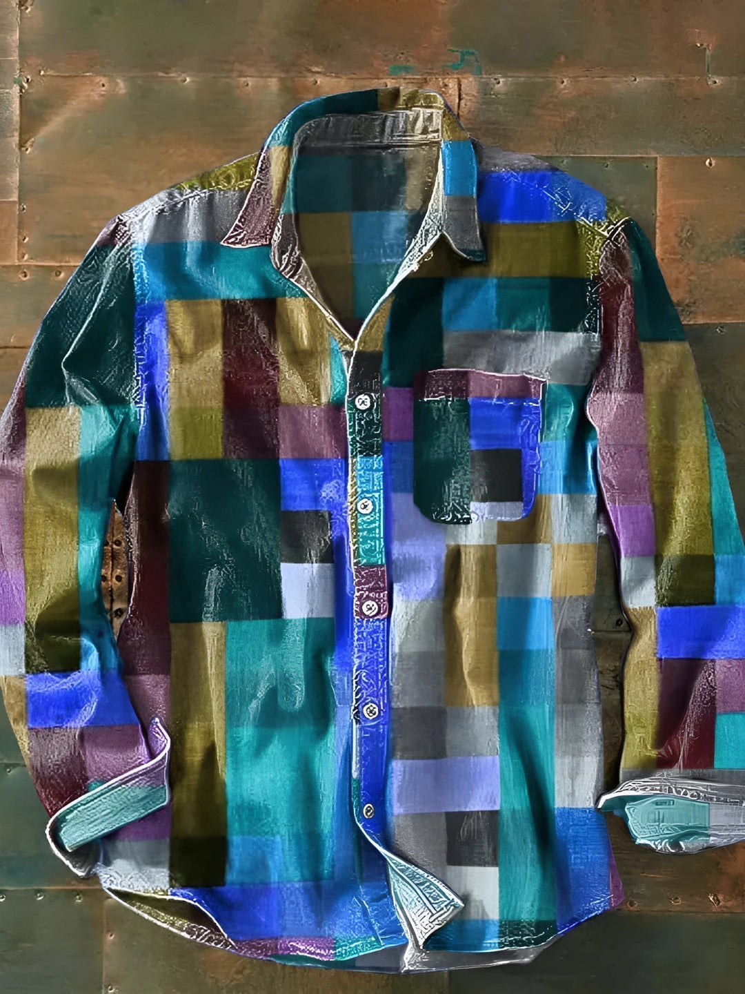 Russel | Premium Patchwork Shirt – Unique Style & Comfortable Fit