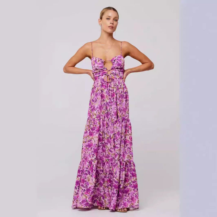 MARSHA™ - Chic Sleeveless Cross Tie-Up Front Summer Maxi Dress