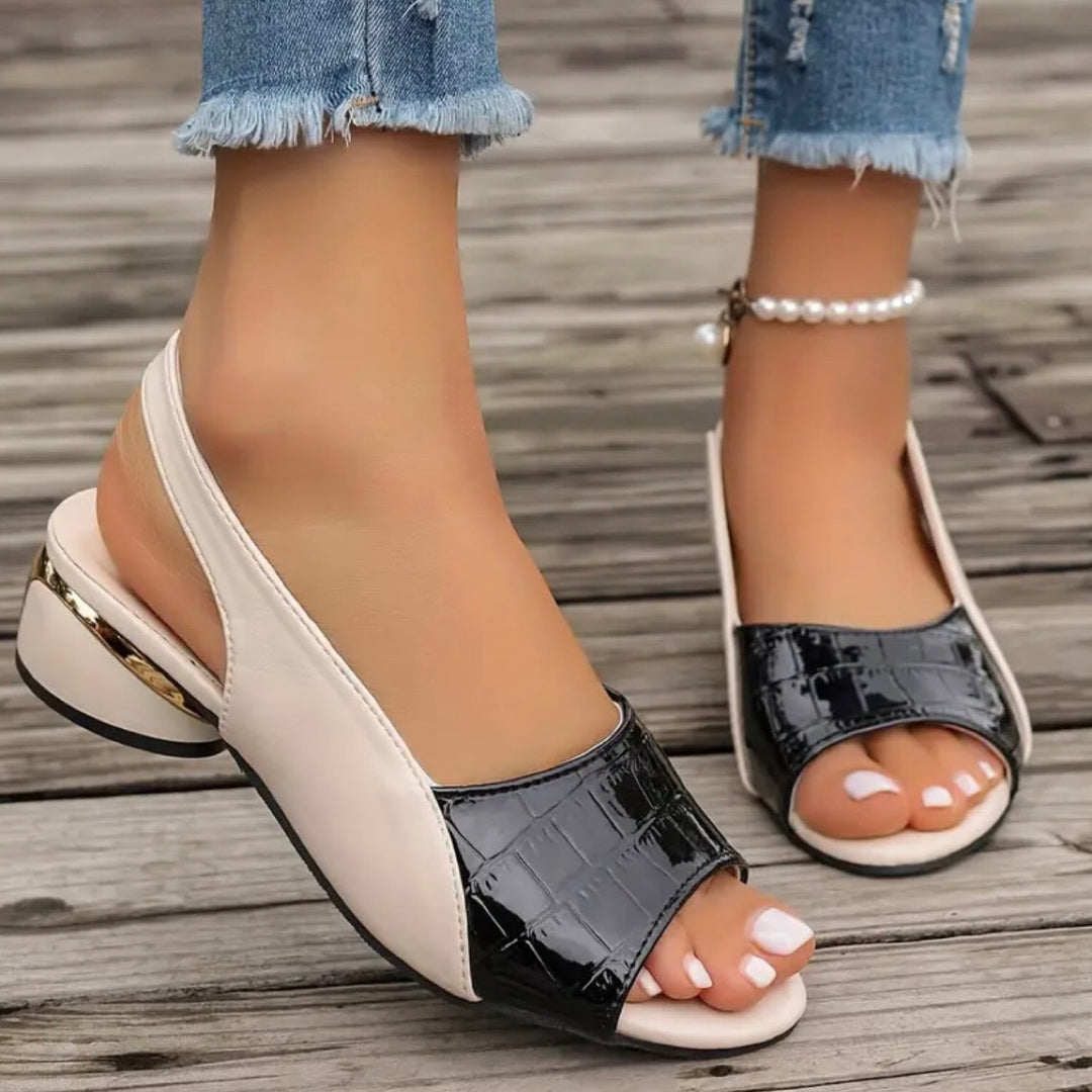 Donna | Cross Strap Slip-On Shoes