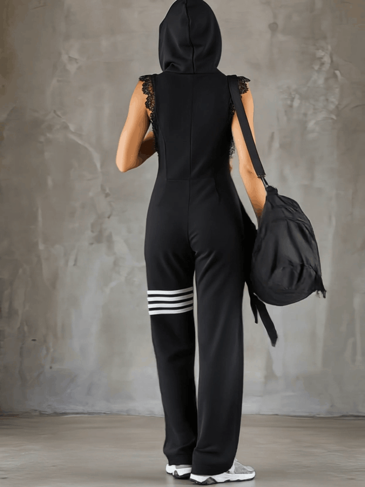Linda | Retro Hooded Striped Tracksuit