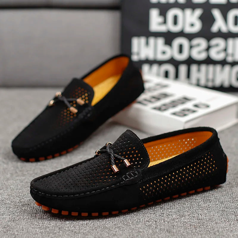 Gordon | Perforated Leather Loafers