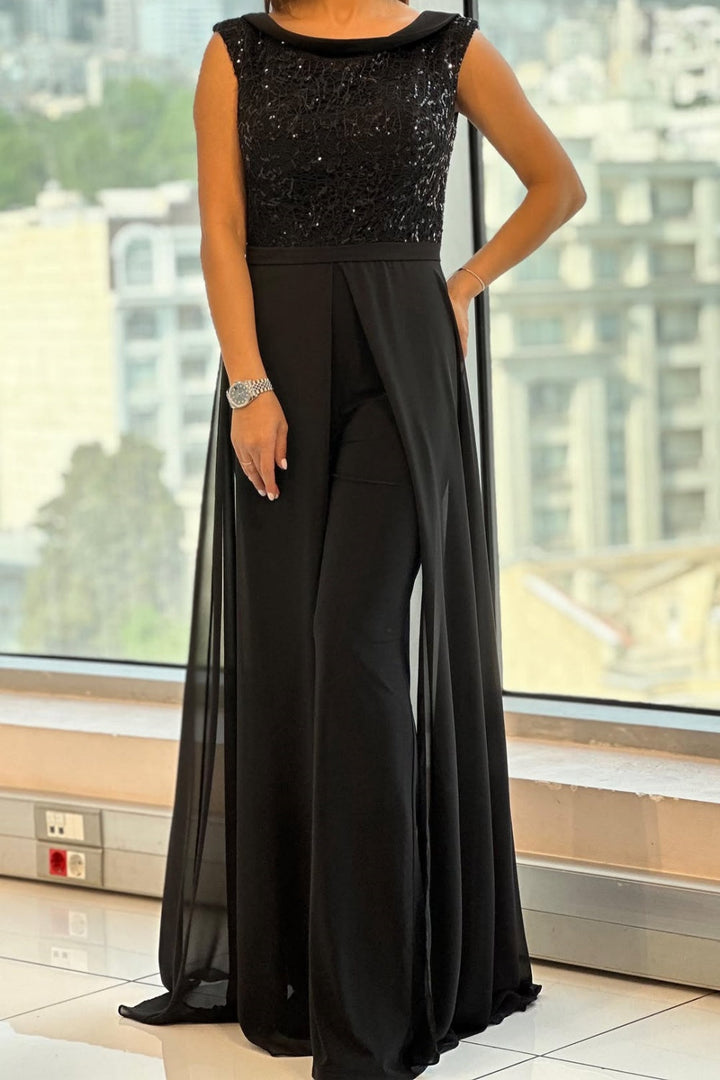 Darlene | Textured Tulle Jumpsuit