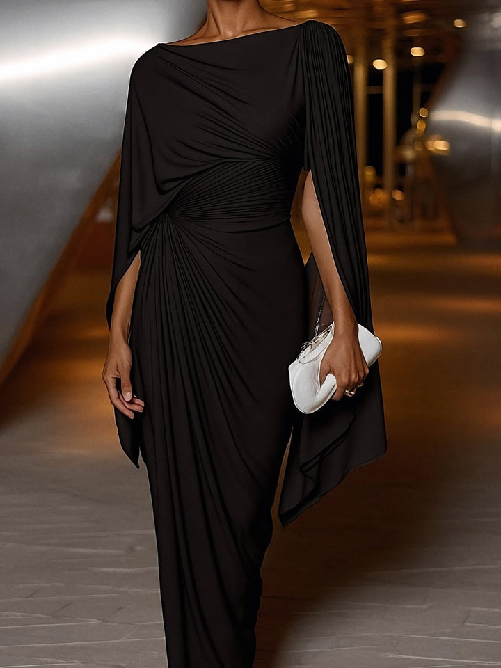 Mildred | Pleated Drape Maxi Dress