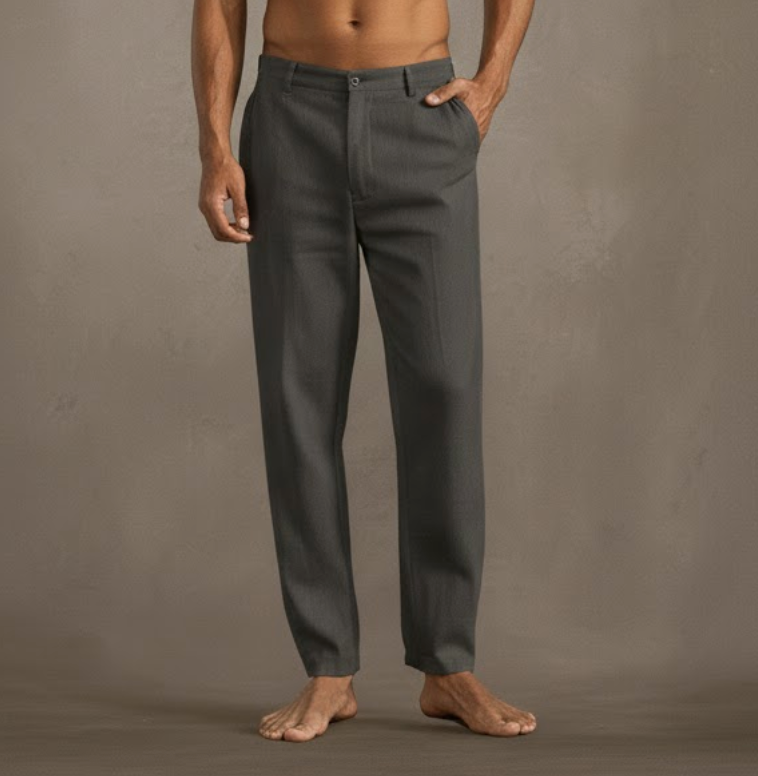 Marco - Men's Summer Linen Trousers Straight Leg Casual Pants