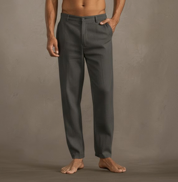 Marco - Men's Summer Linen Trousers Straight Leg Casual Pants