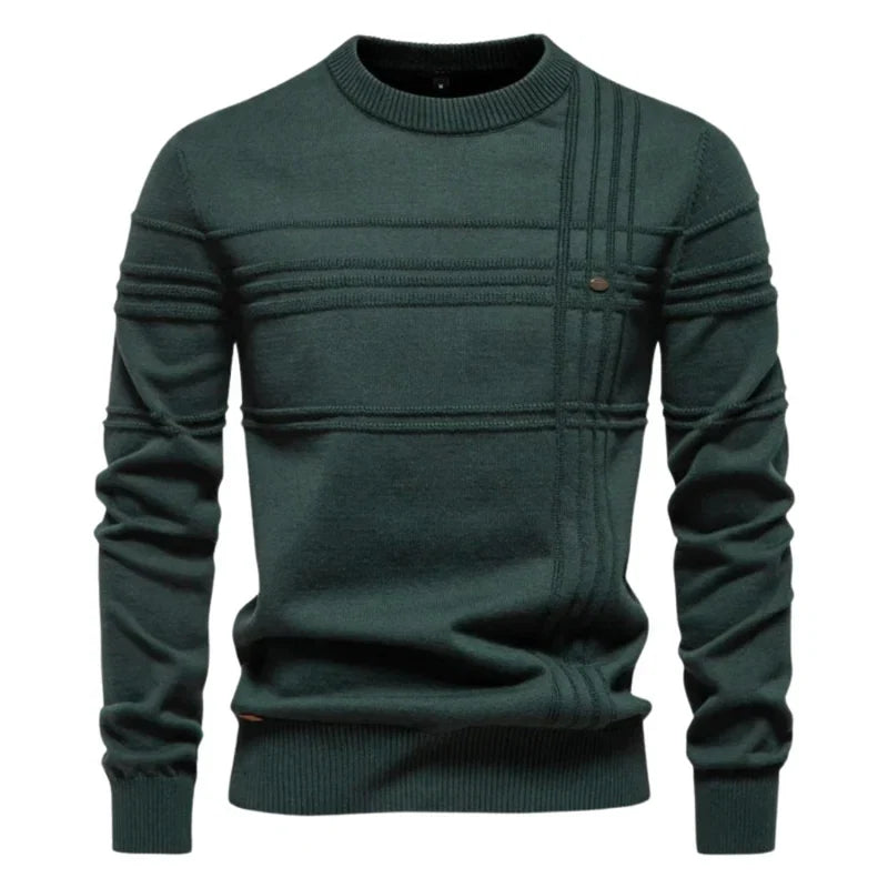 Dale | Textured Panel Crew Knit Jumper