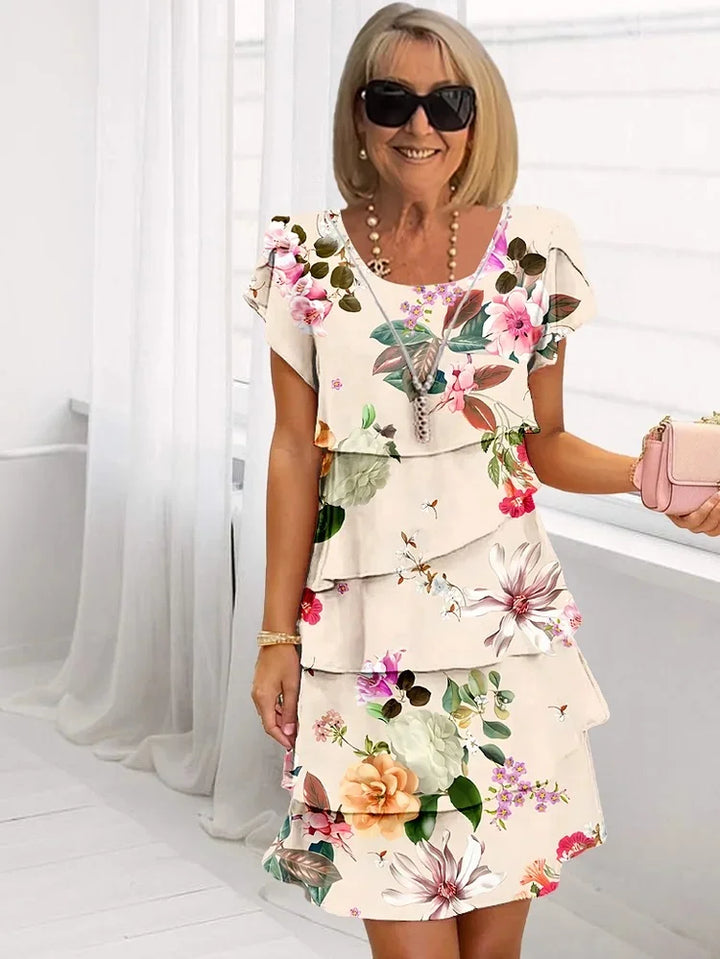 Joyce | Elegant Comfort Ruffle Dress