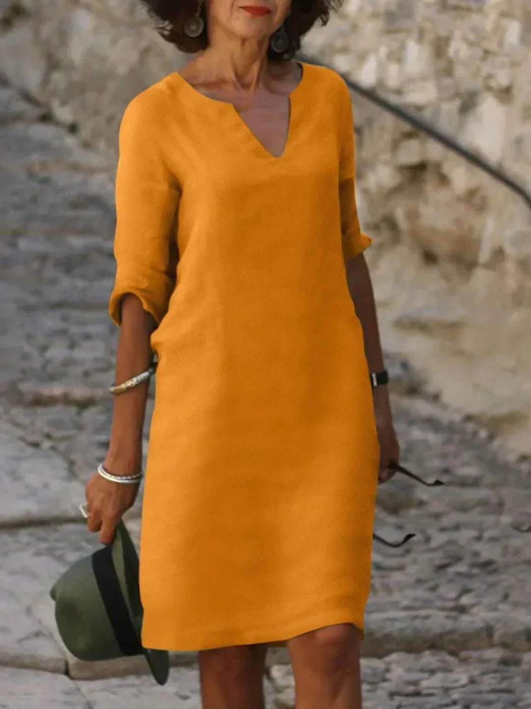 Judith | Relaxed V-Neck Dress
