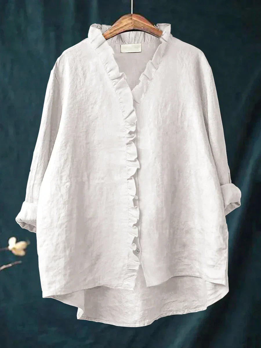 Geraldine | Ruffle Collar Shirt