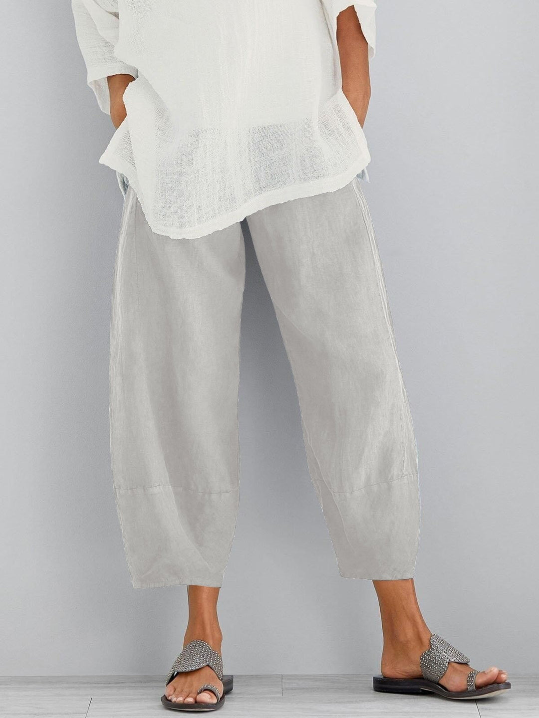 Dena - Cotton Crop Pants for Women