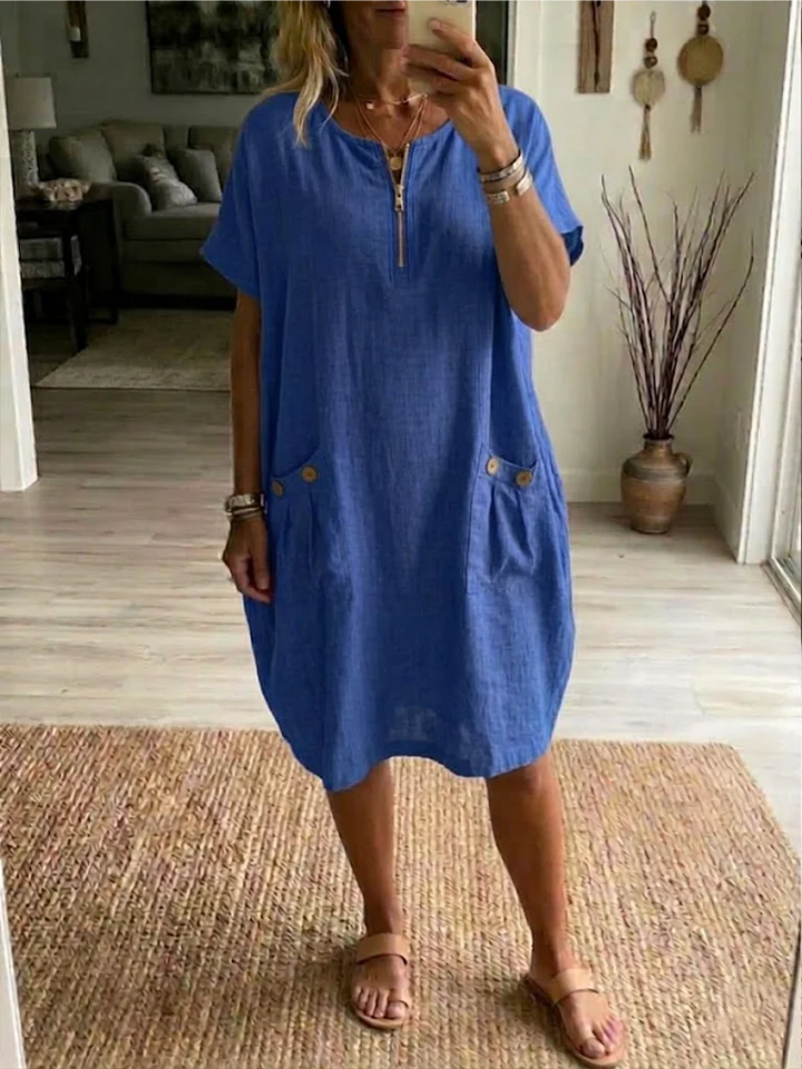 Evelyn | Zip-Front Dress