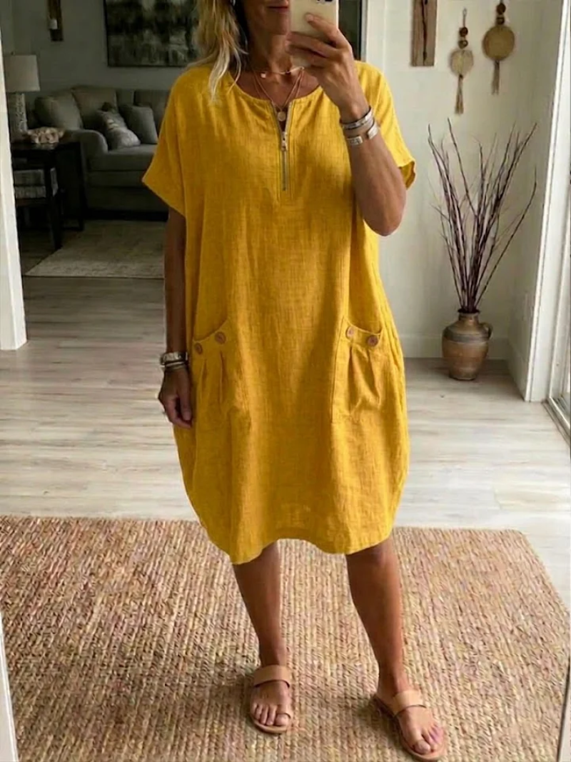 Evelyn | Zip-Front Dress
