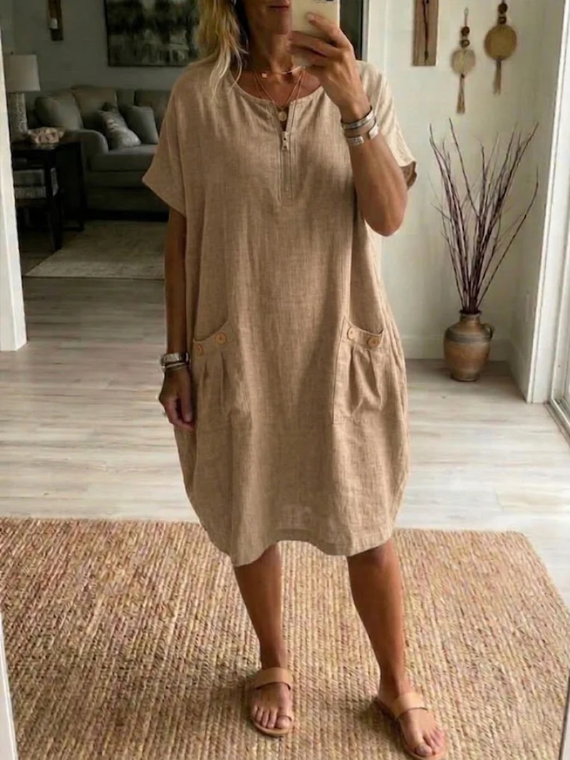 Evelyn | Zip-Front Dress
