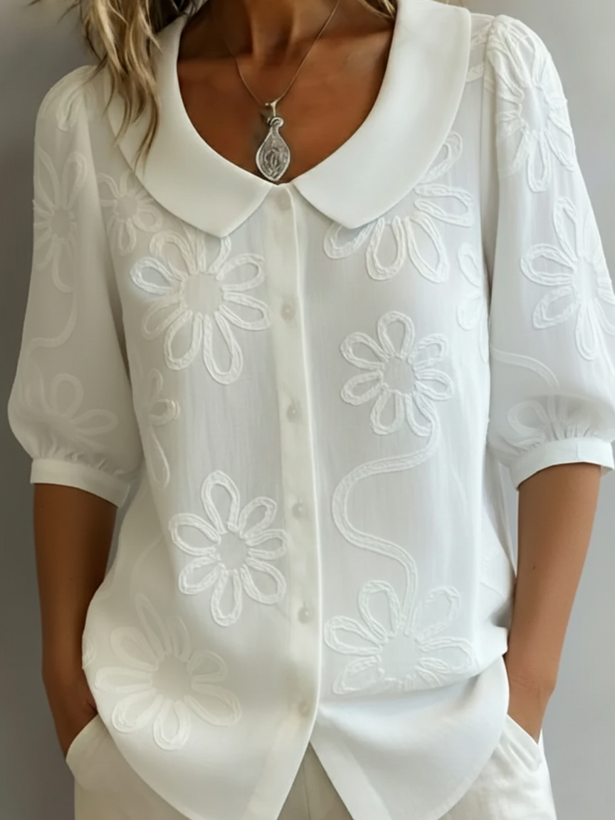 LORETTA | ELEGANT FLORAL LIGHTWEIGHT BLOUSE