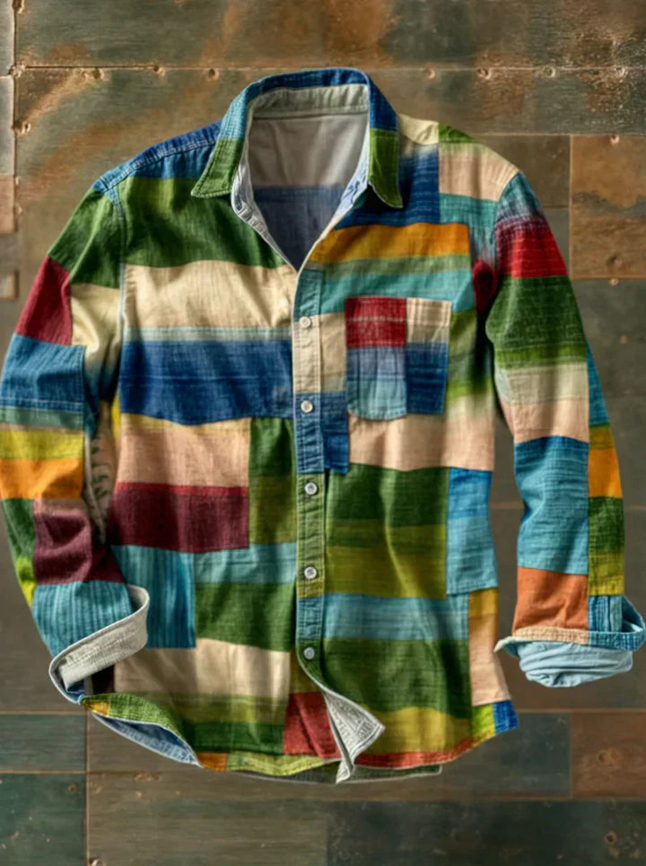Russel | Premium Patchwork Shirt – Unique Style & Comfortable Fit