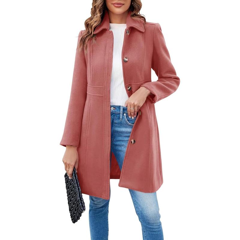 VIVIAN™ - Elegant Long Sleeve Single-Breasted Overcoat for Office Wear