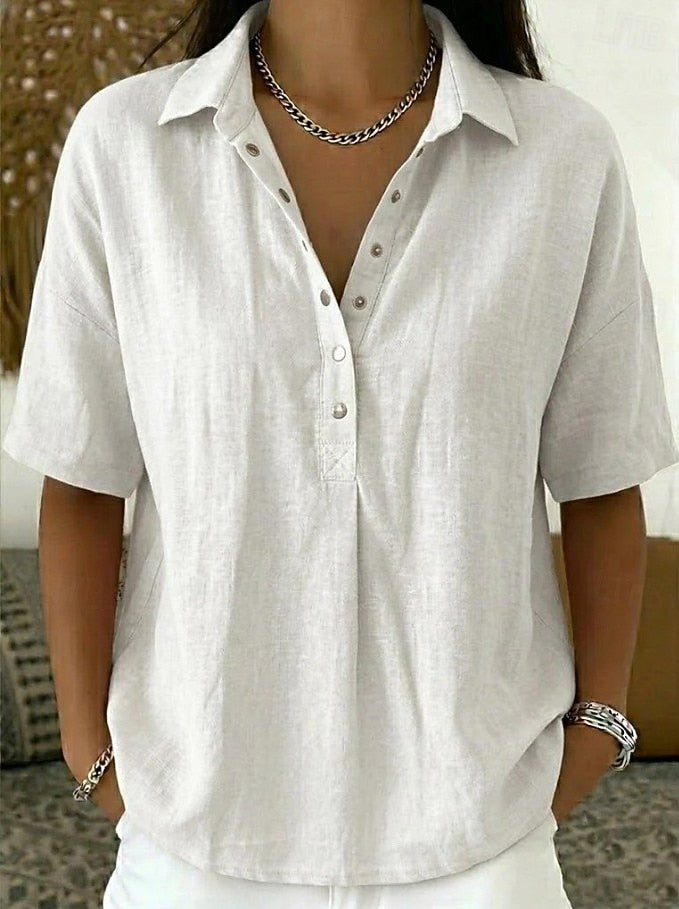 Patricia | Collared Button Blouse
