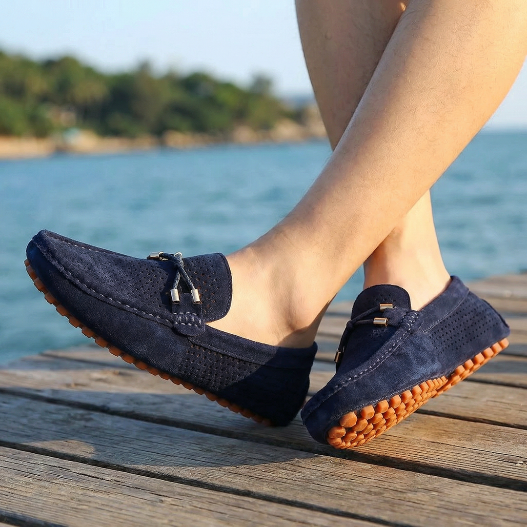 Gordon | Perforated Leather Loafers