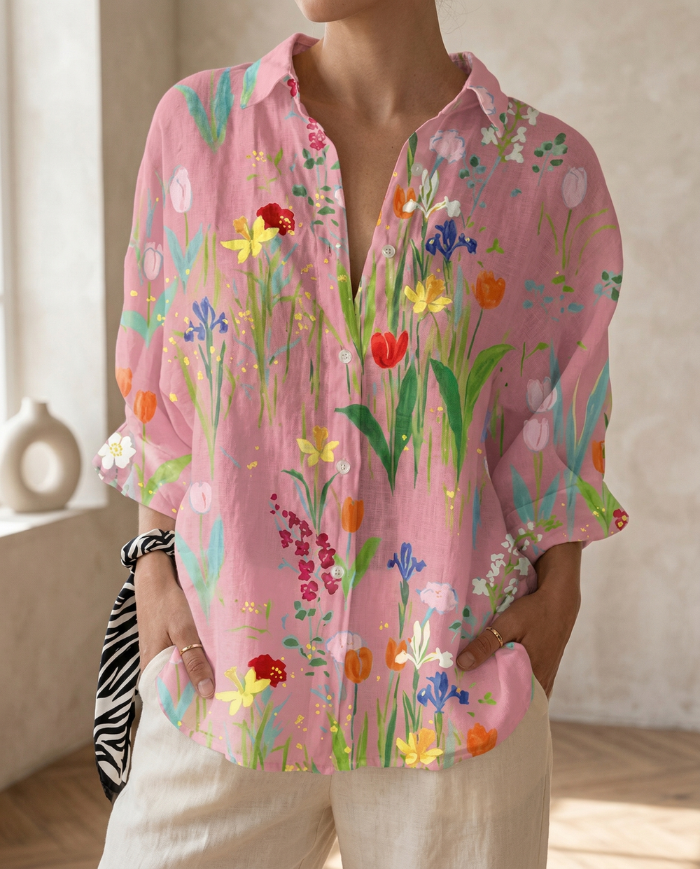 Pink Yellow Print