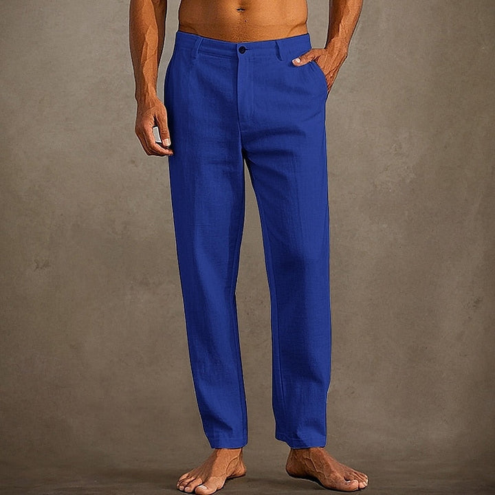 Marco - Men's Summer Linen Trousers Straight Leg Casual Pants