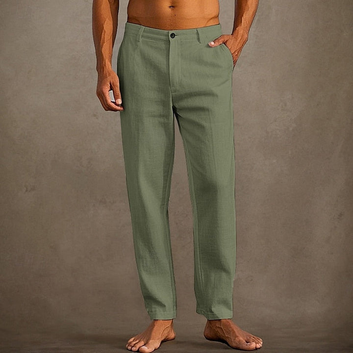 Marco - Men's Summer Linen Trousers Straight Leg Casual Pants