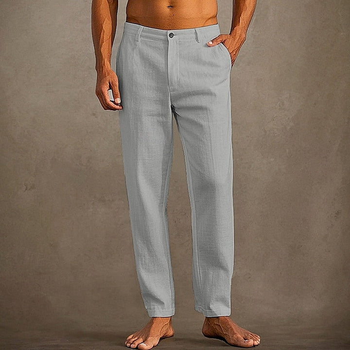 Marco - Men's Summer Linen Trousers Straight Leg Casual Pants
