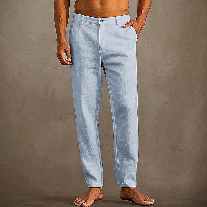 Marco - Men's Summer Linen Trousers Straight Leg Casual Pants