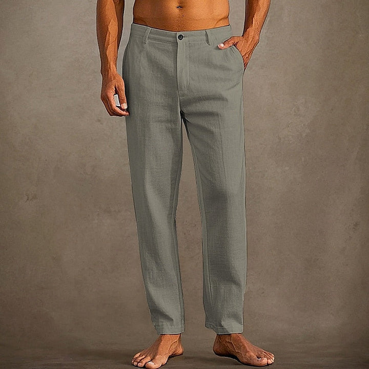 Marco - Men's Summer Linen Trousers Straight Leg Casual Pants