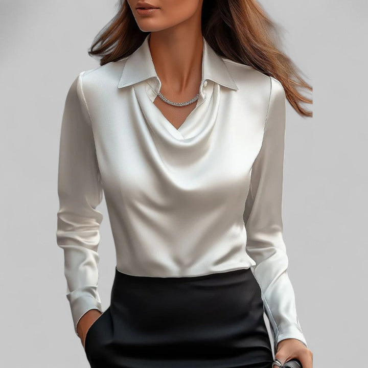 Patricia | Draped Neck Blouse