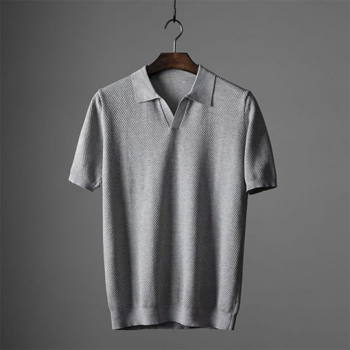 Blake | Men's Textured Short Sleeve Classic Polo Shirt