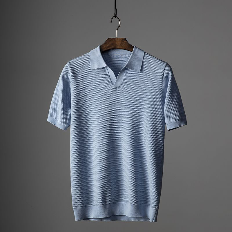 Blake | Men's Textured Short Sleeve Classic Polo Shirt