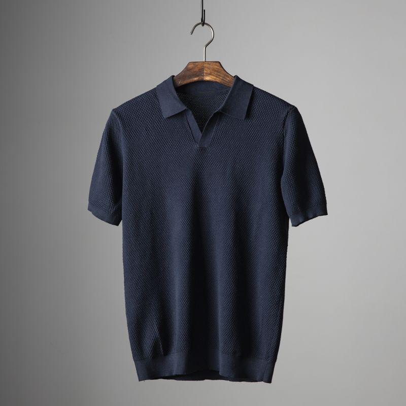 Blake | Men's Textured Short Sleeve Classic Polo Shirt