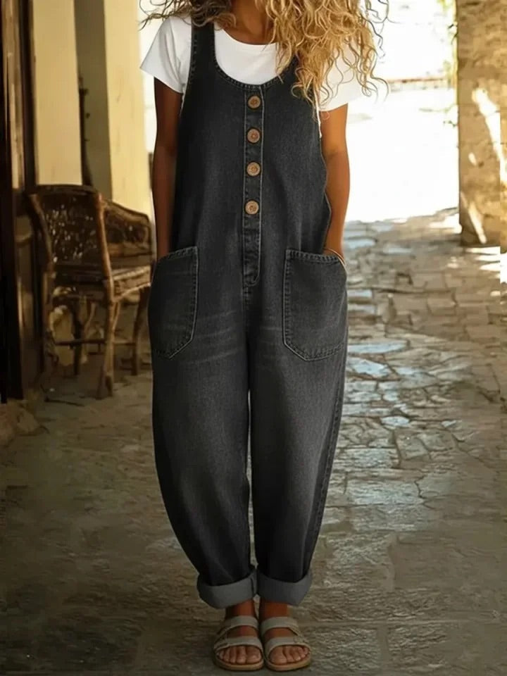 Kathleen | Vintage-Style Denim Jumpsuit