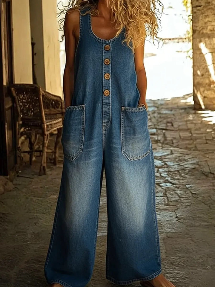 Kathleen | Vintage-Style Denim Jumpsuit